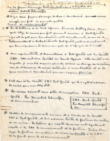 Bestellliste für Medikamente und Klinikbedarf für das Hospital von Dr. Albert Schweitzer