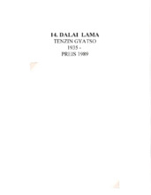 Signiertes Porträt von Tenzin Gyatso (Nobelpreisträger 1989)