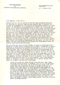 Brief von Wilhelm Pieck an alle Wähler der DDR.