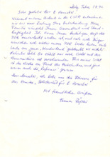Brief von Thomas Rößler an Erich Honecker