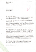 Brief von Clemens Brogi an Erich Honecker