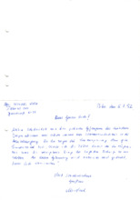 Brief von Michael Koth an Erich Honecker