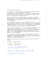 Brief mit falschen Unterschriften an Erich Honecker