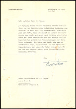 Brief von Theodor Heuss an Dr. O.A. Bayer