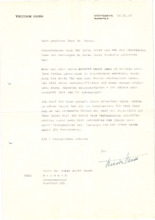 Brief von Theodor Heuss an Dr. Oskar Adolf Bayer