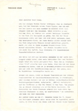 Brief von Theodor Heuss an Curt Riess