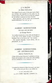 Music in the Life of Albert Schweitzer