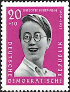 DDR Briefmarke - Liselotte Herrmann