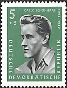 DDR Briefmarke - Carlo Schönhaar