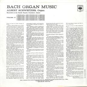 Albert Schweitzer - Bach Organ Music