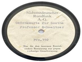 Gedenkworte für Goethe - Professor Schweitzer (Ffm. 392)