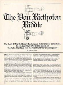 The Von Richthofen Riddle