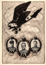 Gedenkkarte Boelcke, Richthofen & Immelmann
