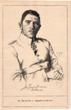 Immelmann-Lithographie von Oskar Graf