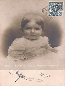 Portrait der ca. 1jährigen Prinzessin Mafalda di Savoia