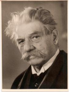 Portraitaufnahme Albert Schweitzers (in Königsfeld, März 1949)