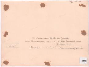 Albert & Helene Schweitzer sowie Mitarbeiter und Freunde in Zürich