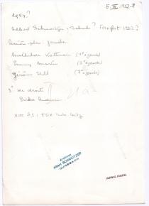 Albert Schweizer, Elsie Kuhn-Leitz, Mathilde Kottmann, Emmy Martin, Hieronymus Hügel und Erica Anderson zu Besuch in der Albert-Schweitzer-Schule in Frankfurt