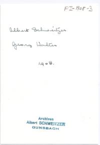 Albert Schweitzer mit Georg Walter (1908)