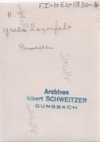 Helene Schweitzer mit Greta Lagerfelt