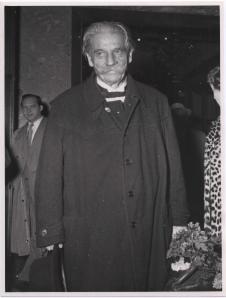 Albert Schweitzer beim Empfang des Friedensnobelpreises in Oslo (1954)