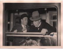 Leon Ehretsmann und Albert Schweitzer - Abfahrt vom Bahnhof Colmar.