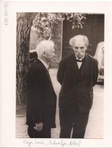 Hochzeit von Louis Mayer & Dora Hagemeyer in Nierstein. Abgebildet Louis Mayer und Albert Schweitzer