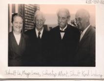 Hochzeit von Louis Mayer & Dora Hagemeyer in Nierstein. Abgebildet Albert Schweitzer, Li Schmitt, Ludwig Mayer, Karl-Ludwig Schmitt.