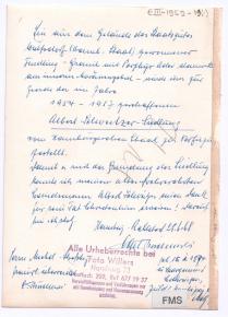 Albert-Schweitzer-Gedenkstein in der nach ihm benannten Wohnsiedlung in Hamburg