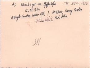 Ernennung Albert Schweitzers zum Ehrenbürger von Pfaffenhofen mit Marie Woytt-Secretan, Ernest Ohl, Hedda Flick, Ali Silver und Emmy Martin