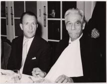 Henri Lemaire und Albert Schweitzer bei der Verleihung des Lemaire-Preises in Brüssel