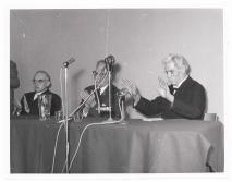 Léon Lafontaine, Julien Papart und Albert Schweitzer in Brüssel - zur Verleihung des Preises der Joseph-Lemaire-Stiftung (1959)
