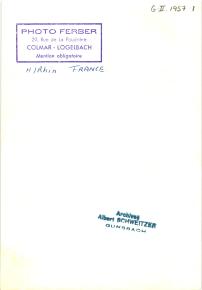 Albert Schweitzer, Gunsbach 1957