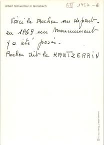 Albert Schweitzer, Gunsbach 1957