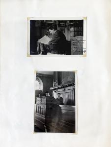 A. Schweitzer beim Lesen in seinem Arbeitszimmer (St. Nicolai)  & an der Orgel