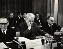 Erich Honecker, Hermann Matern und Jack Woddis