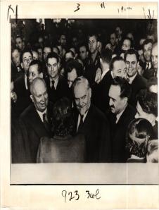 Nikita Chruschtschow, Nikolai Malenkov und Anastas Mikoyan